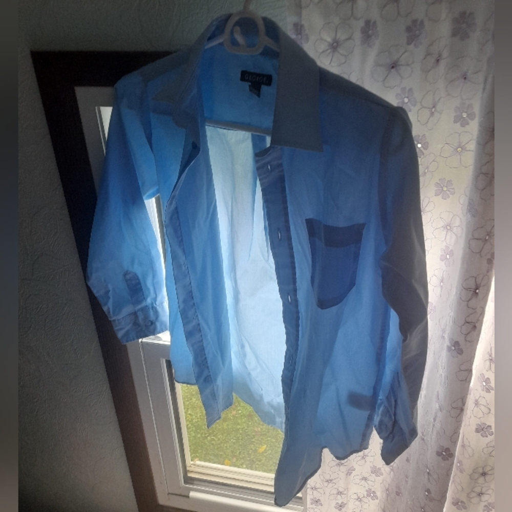 George Boys Light Blue Button-Down Shirt – Size 10–12 | Classic Dress Look